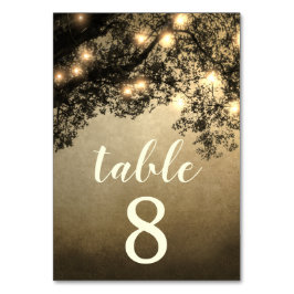 Tarjetas de número de tabla de Boda de árbol de co
