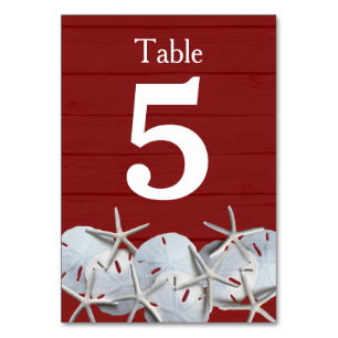 Tarjetas de número de tabla de Boda de arena de pe