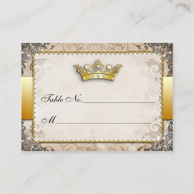 Tarjetas de número de tabla de Boda de cuento de h (Anverso)