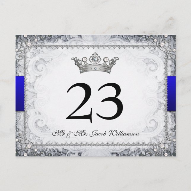 Tarjetas de número de tabla de Boda de cuento de h (Anverso)