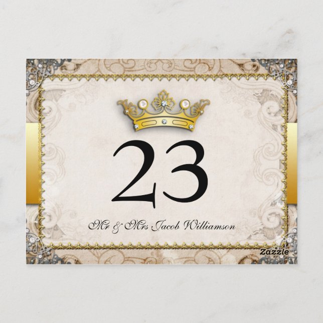 Tarjetas de número de tabla de Boda de cuento de h (Reverso)