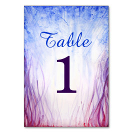 Tarjetas de número de tabla de Boda de fuego y hie