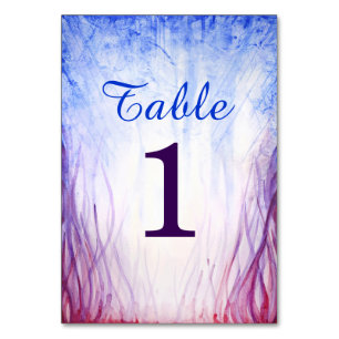 Tarjetas de número de tabla de Boda de fuego y hie