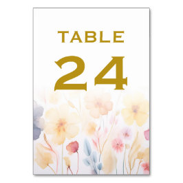 Tarjetas de número de tabla de Boda floral