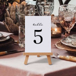Tarjetas de número de tabla de Boda mínimo moderno<br><div class="desc">Tarjetas de números de tabla boda,  minimalistas,  modernas y blancas. Edite el número y añada a su carrito. Repita hasta que tenga todas las tarjetas que necesite.</div>