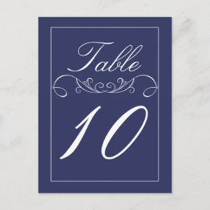 Tarjetas de número de tabla de Bodas de la Marina 