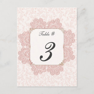 Tarjetas de número de tabla de Bodas de Shabby Pin