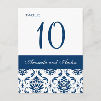 Tarjetas de número de tabla de casamiento de damas