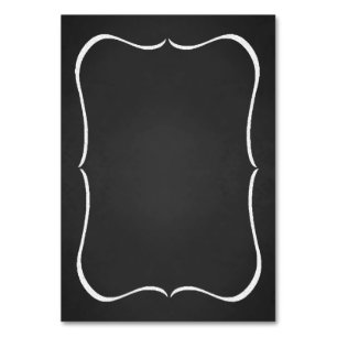 Tarjetas de número de tabla de croquetas Faux pers