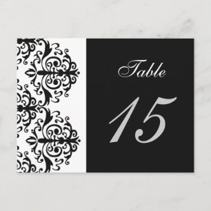 tarjetas de número de tabla de damasco en blanco y