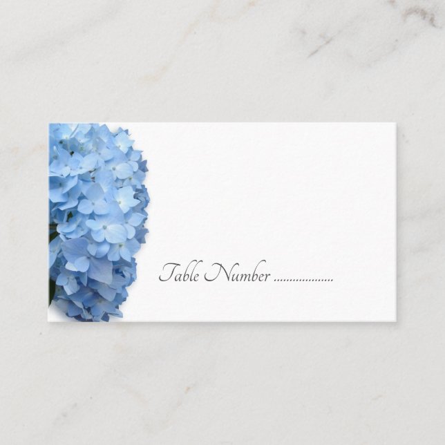 Tarjetas de número de tabla de flores de Hydrangea (Anverso)