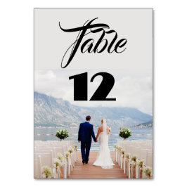 Tarjetas de número de tabla de fotos de boda