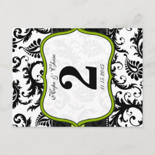 Tarjetas de número de tabla de martillo verde de A