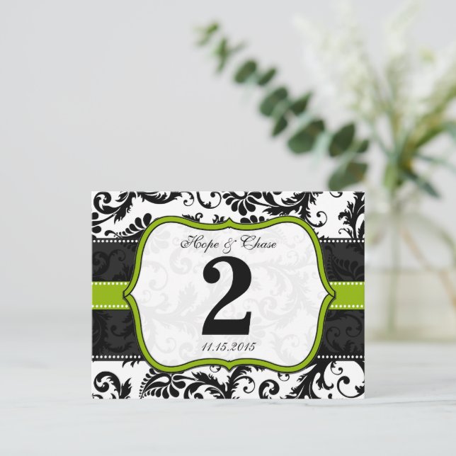 Tarjetas de número de tabla de martillo verde de A (Anverso de pie)