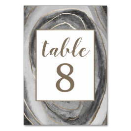 Tarjetas de número de tabla del Boda de Geode Gems