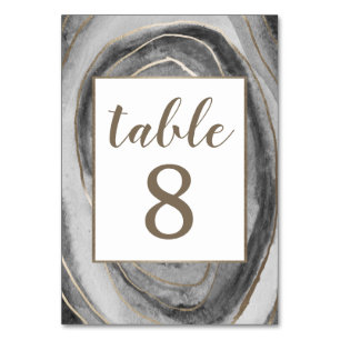 Tarjetas de número de tabla del Boda de Geode Gems