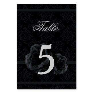 Tarjetas de número de tabla del rosa de seda de da