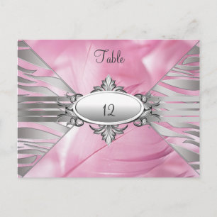 Tarjetas de número de tabla Dulce rosado 16