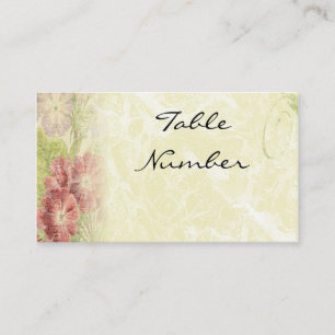 Tarjetas de número de tabla floral inspiradas en l