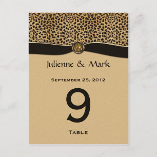 Tarjetas de número de tabla Leopard Imprimir Jewse