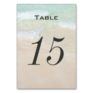 Tarjetas de número de tabla Personalizado de ondas