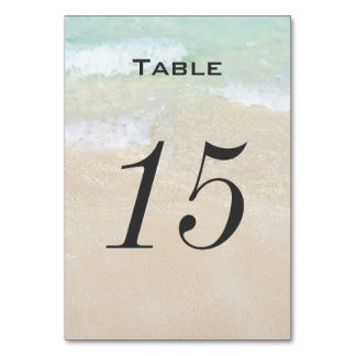 Tarjetas de número de tabla Personalizado de ondas