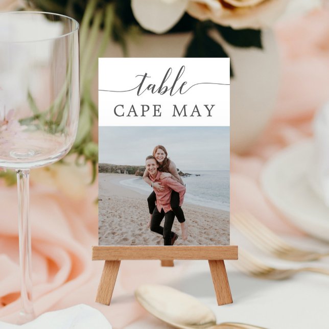 Tarjetas de números de mesa con fotos de boda con  (Subido por el creador)