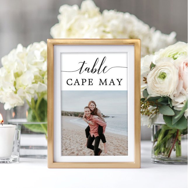 Tarjetas de números de mesa con fotos de boda con  (Subido por el creador)