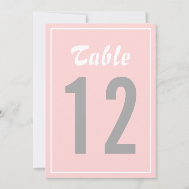 Tarjetas de números de mesa náuticos con rubor y g (Anverso)