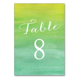 Tarjetas de números de tabla de amor puro / Esmera
