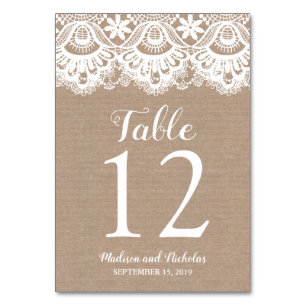 Tarjetas de números de tabla de Boda de argollas y