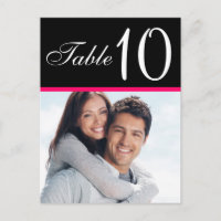 Tarjetas de números de tabla de Boda de fotos en c