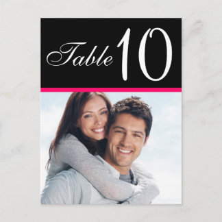 Tarjetas de números de tabla de Boda de fotos en c