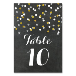 Tarjetas de números de tabla de Boda de plata de o