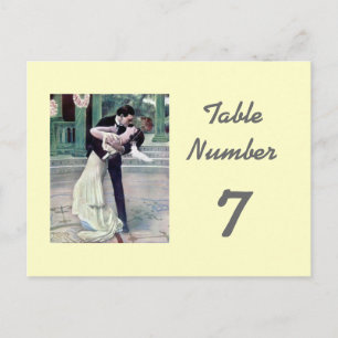 Tarjetas de números de tabla de Bodas temáticos de