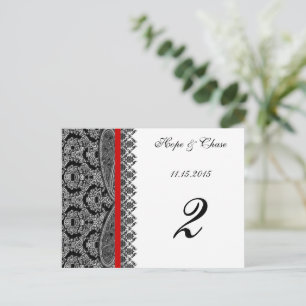 Tarjetas de números de tabla de damasco negro tren