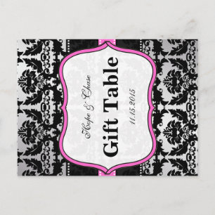 Tarjetas de números de tabla de damascos rosados d