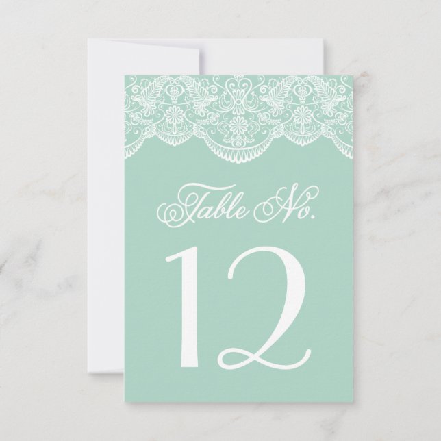 Tarjetas de números de tabla de Moda de brocado de (Reverso)