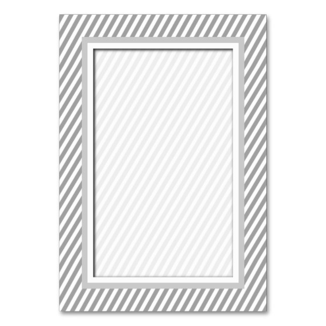 Tarjetas de números de tabla rayados grises de per (Anverso)