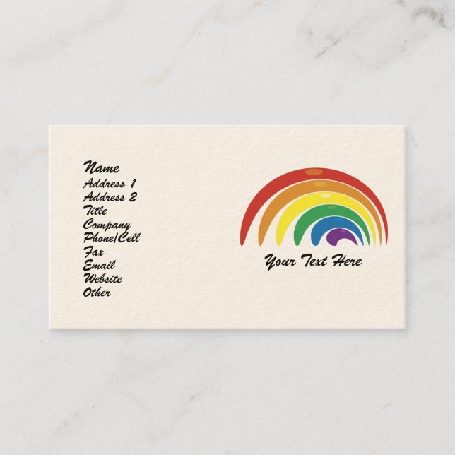 Tarjetas de ofertas de Rainbow personalizadas para (Anverso)