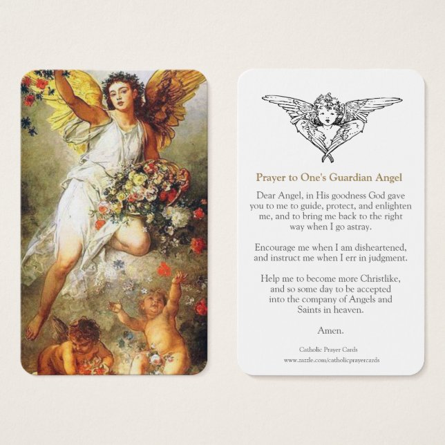 Tarjetas de oración | Angels (Anverso y reverso)