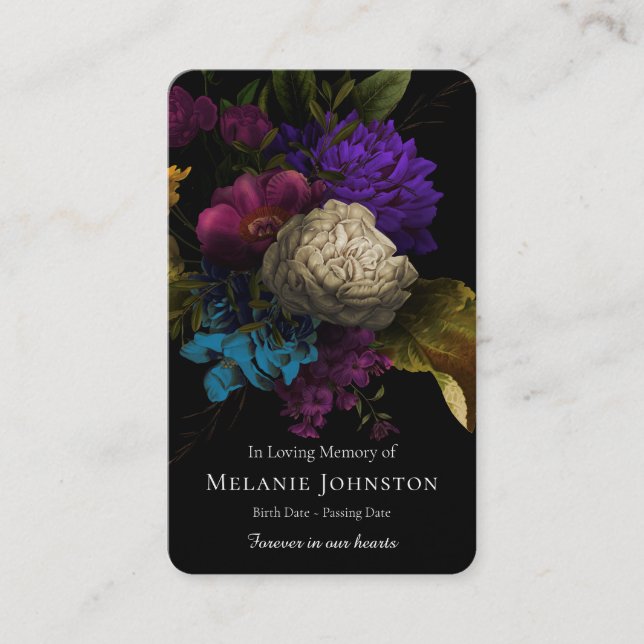 Tarjetas de oración | Apreciadas Florals Deluxe (Anverso)