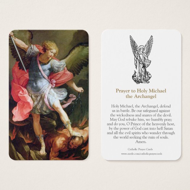 Tarjetas de oración | Archangel Michael (Anverso y reverso)