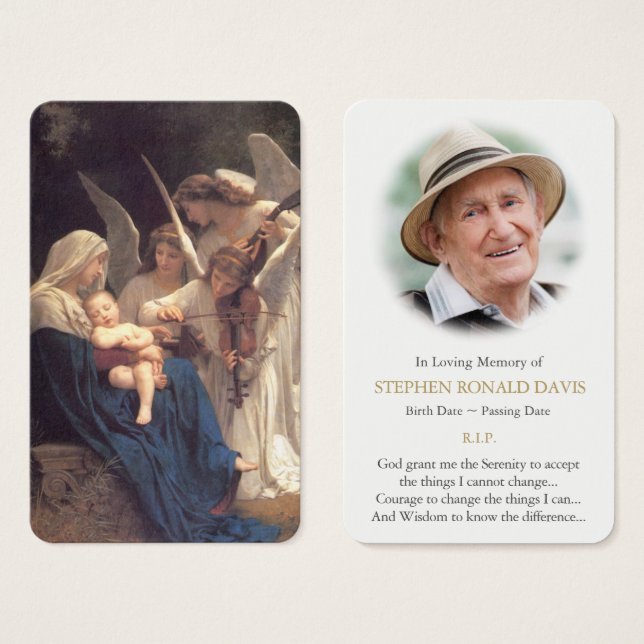 Tarjetas de oración | Canción de ángeles (Anverso y reverso)