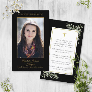 Tarjetas de oración con foto de recuerdo de funera