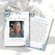 Tarjetas de Oración con Fotos de Flores Nomeolvide