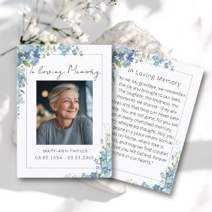 Tarjetas de Oración con Fotos de Flores Nomeolvide