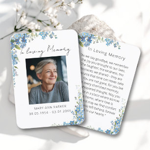 Tarjetas de Oración con Fotos de Flores Nomeolvide