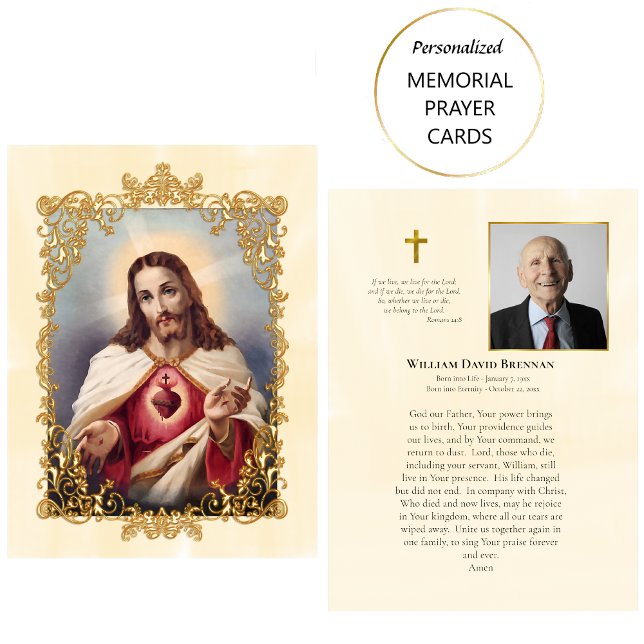 Tarjetas de oración conmemorativas del Sagrado Cor (Subido por el creador)