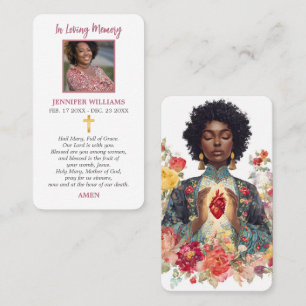 Tarjetas de Oración Corazón Inmaculado de María Mo